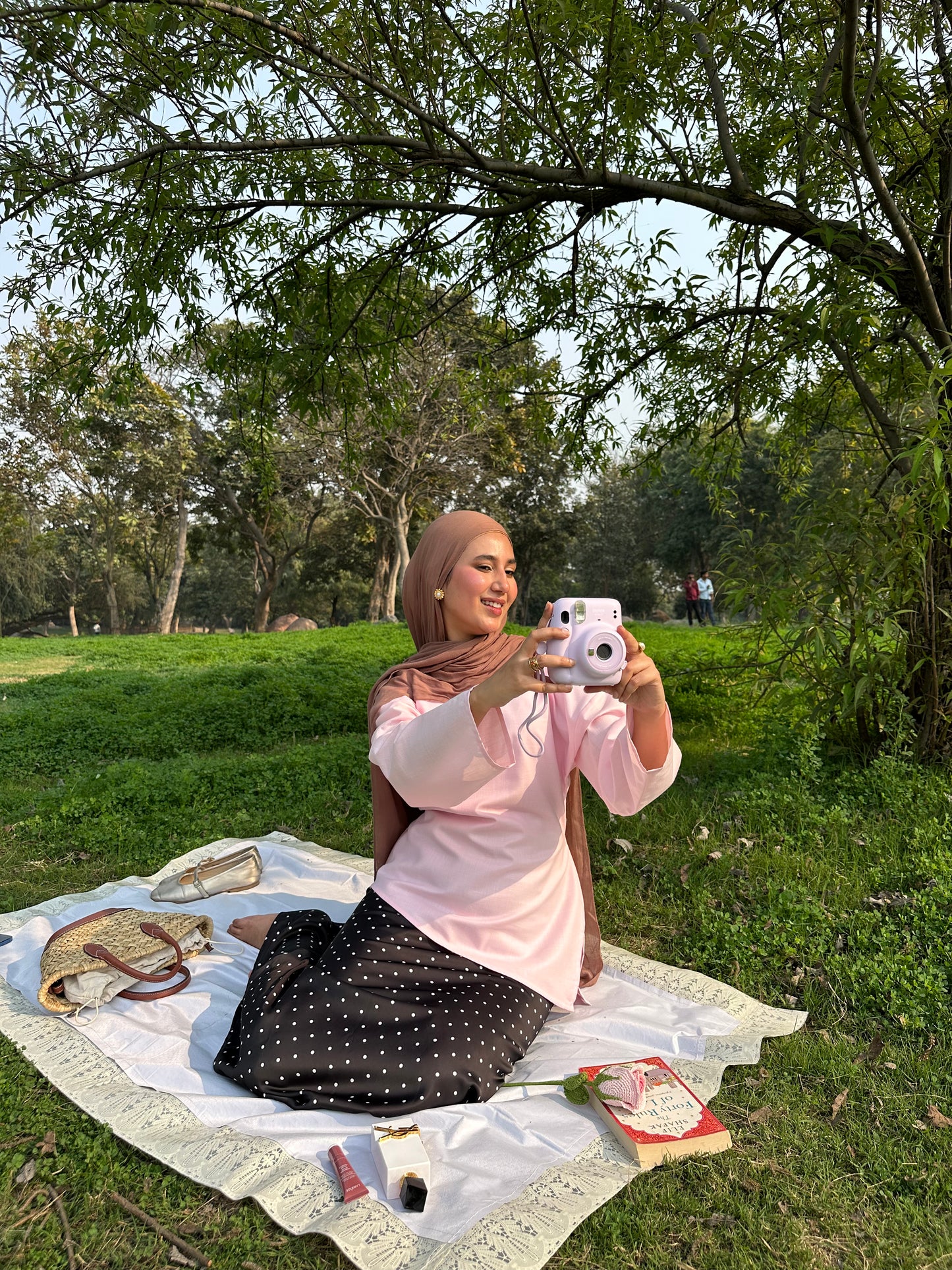 Relaxed Linen Top — Pink
