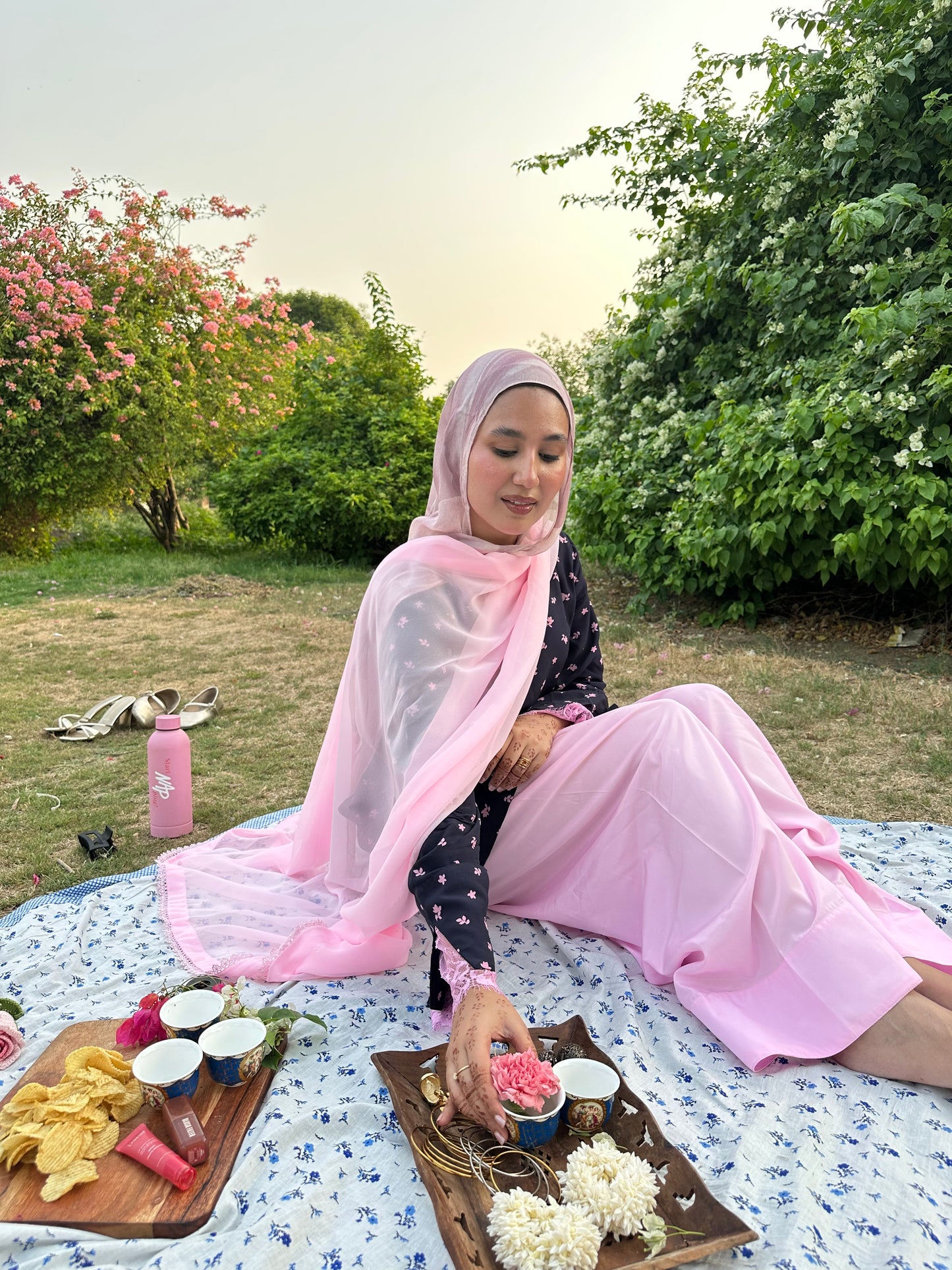 Dark Blue & Pink 3 PC Set