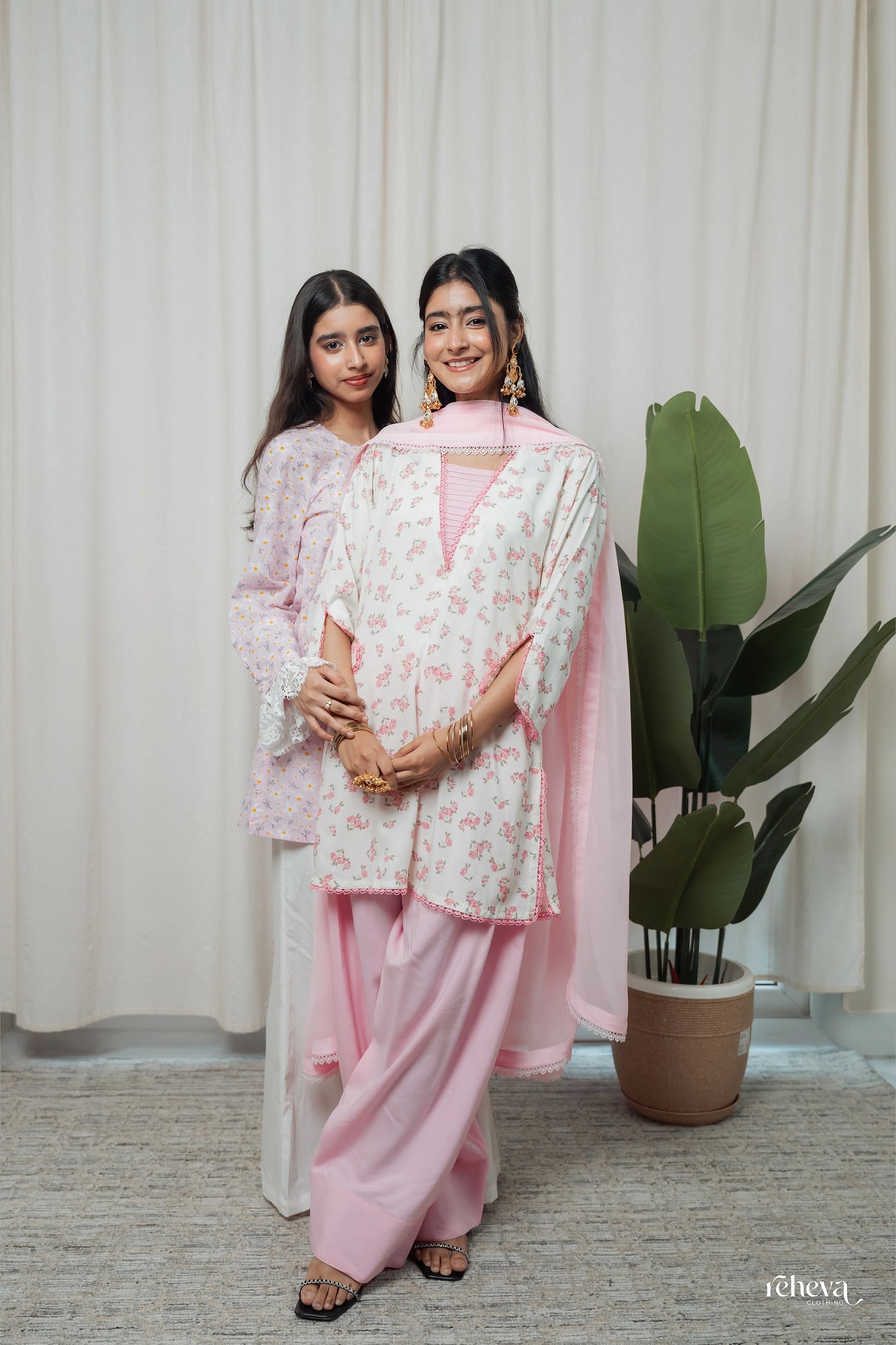 Guldasta Soft Pink Rayon Georgette Farshi Set