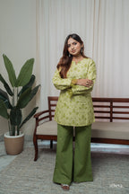 Keri Pistachio Green Cambric Cotton Kurta Set