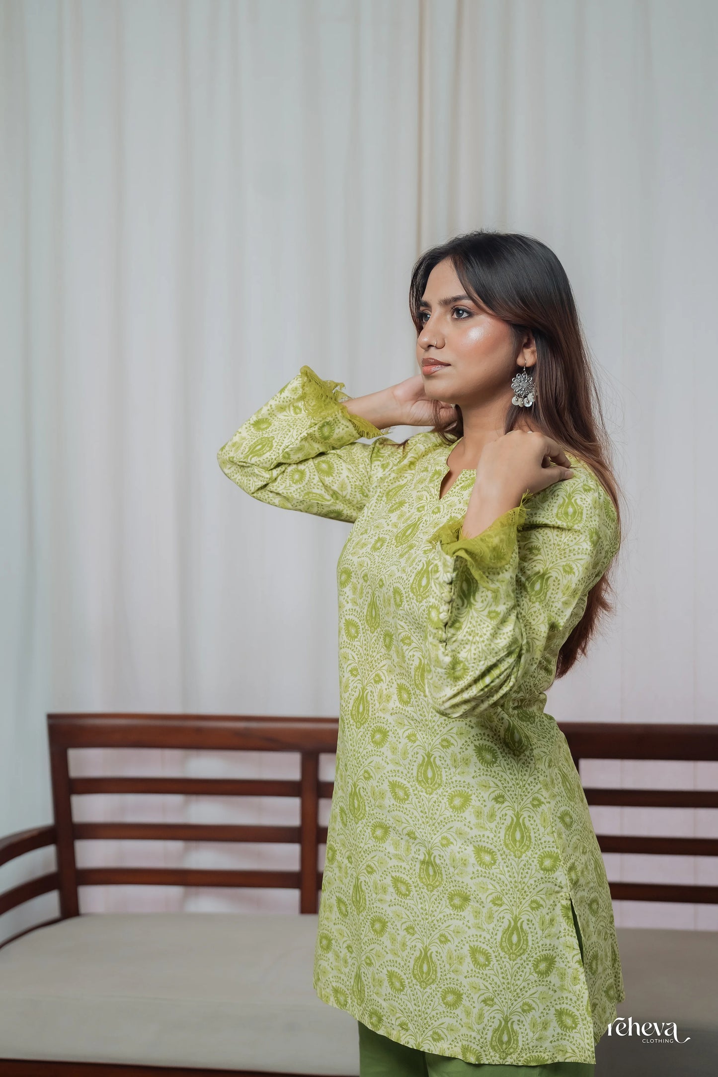 Keri Pistachio Green Cambric Cotton Kurta Set