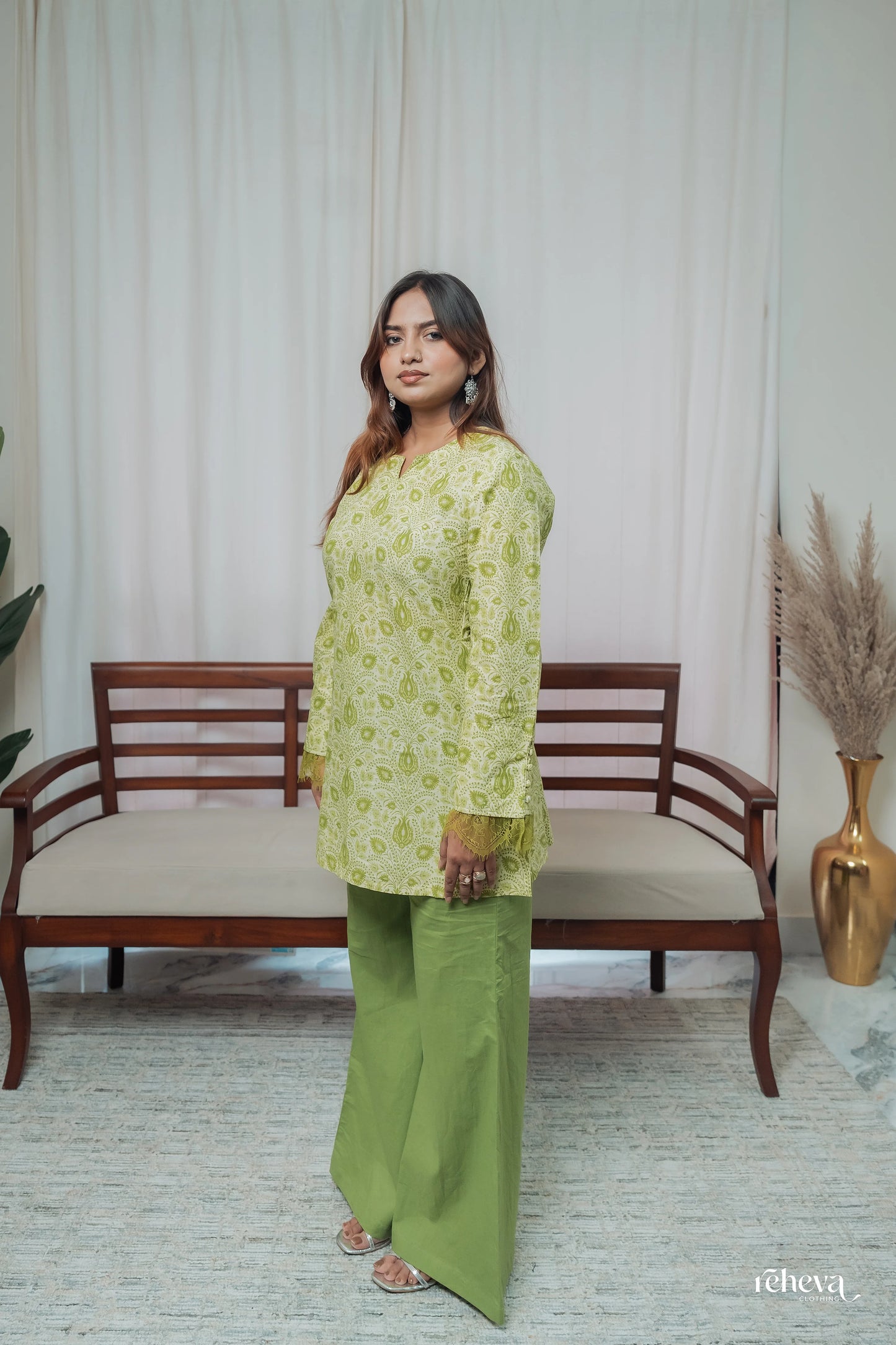Keri Pistachio Green Cambric Cotton Kurta Set